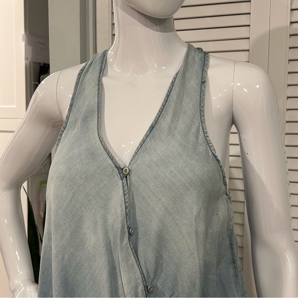 Blank NYC Drape Front Chambray Top - Picture 6 of 11
